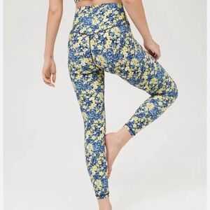 Ideology Blue and Yellow Patterned Leggings